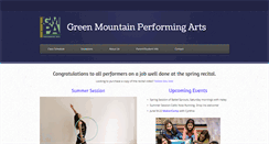 Desktop Screenshot of greenmountainperformingarts.org