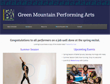 Tablet Screenshot of greenmountainperformingarts.org